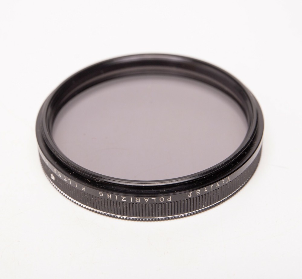 55mm Vivitar Polarizing Filter PL Linear Polarizer w/Case EX!