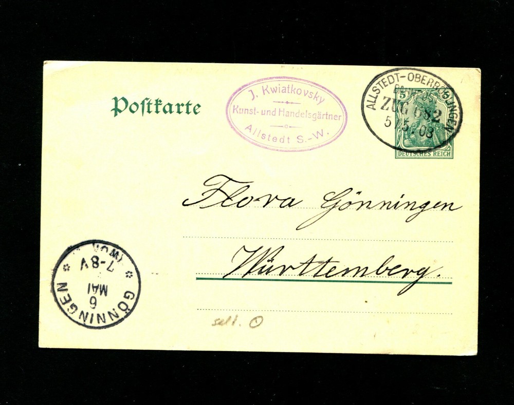 Bahnpost 1908 - Allstedt - Oberröblingen (#6057)