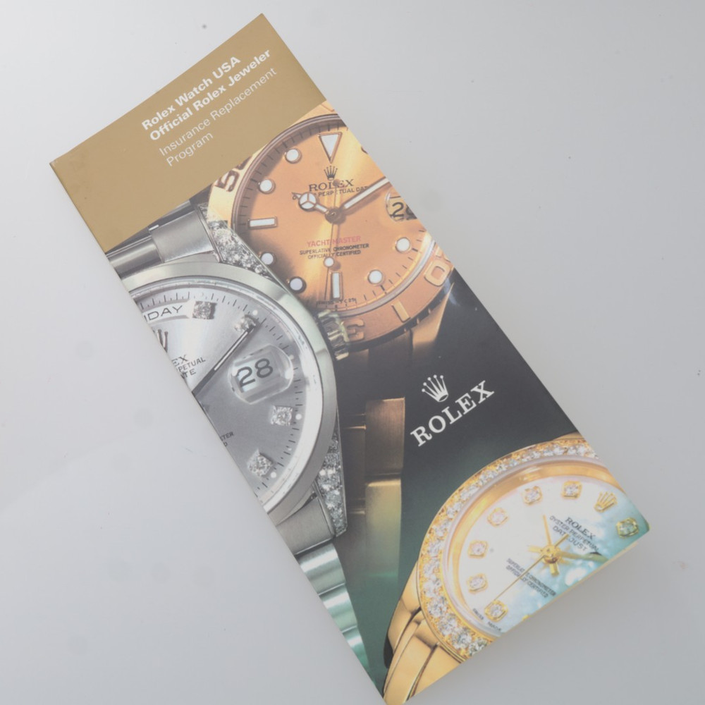 Genuine Rolex Insurance Replacement Program Brochure Ephemera  1990's