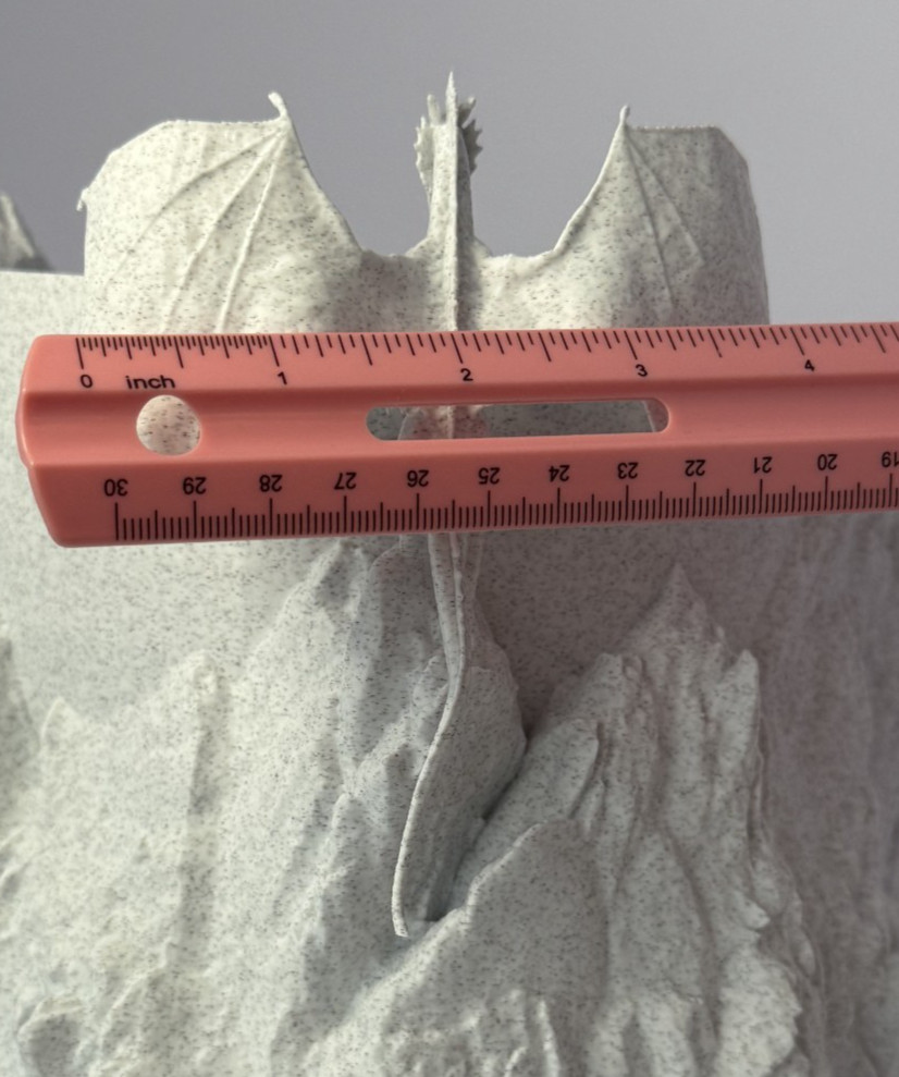 Large Dragon Yarn Bowl 3D Printed PLA Stone