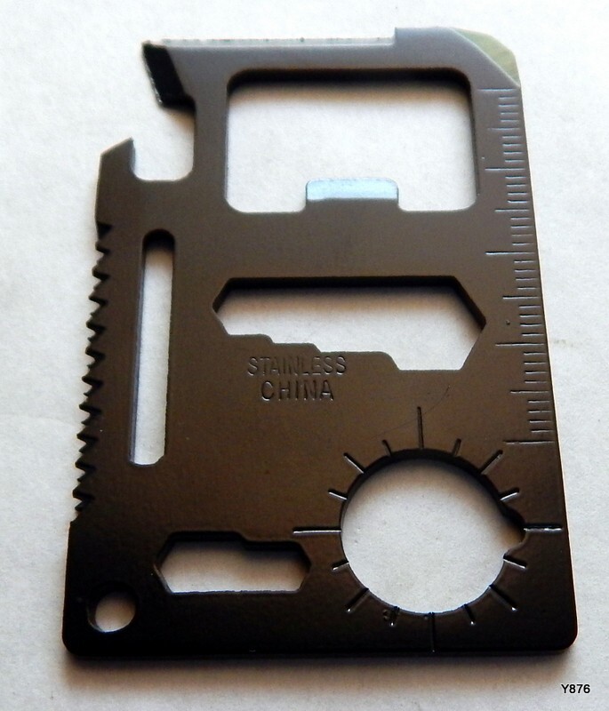 3 PCS Black Stainless Steel Wallet Multitools