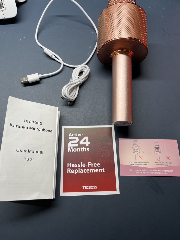 Tecboss Karaoke Microphone Model TB-01 Wireless Bluetooth