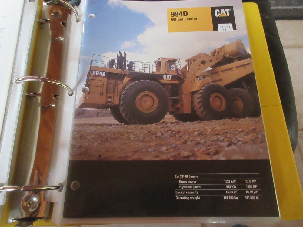 Caterpillar 994D Wheel Loader Brochure 24 Page