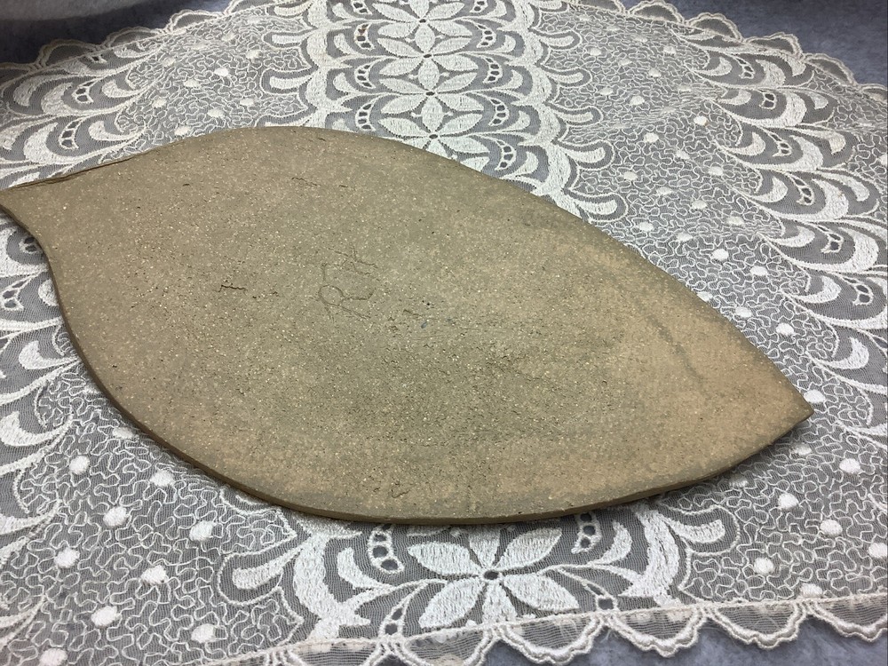 Handmade Studio Pottery Leaf Imprint Trinket Dish