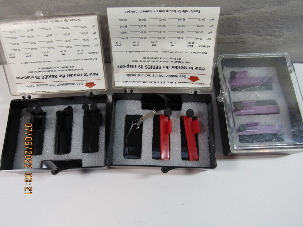 10 NEW Graphic Controls Universal Series 39 Chart Plotter Pens Black Red Purple