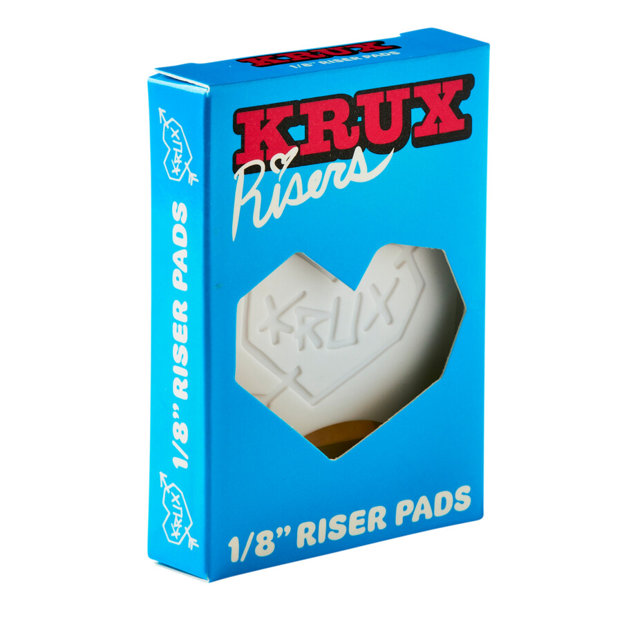 Krux Skateboard Risers Risers White 1/8" Pair