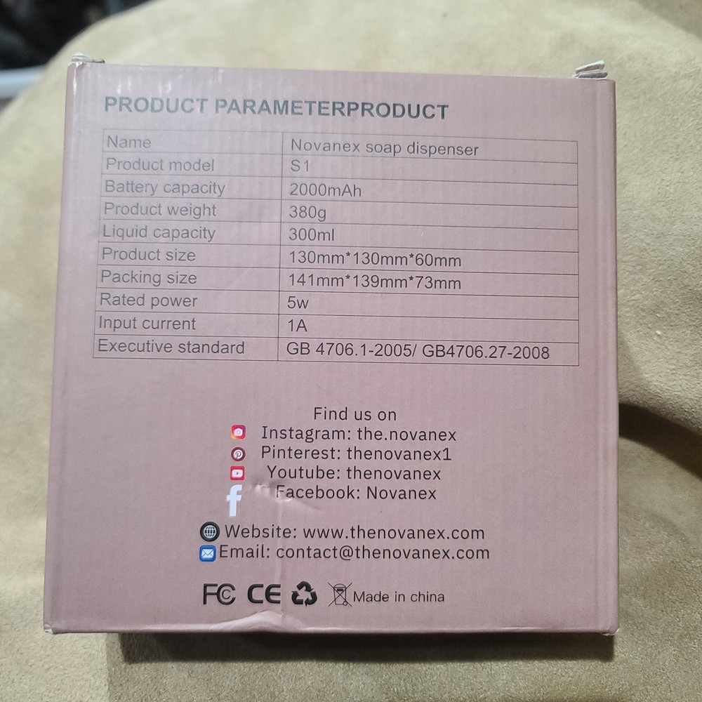 Novanex Automatic Soap Dispenser Liquid Bathroom: Wall Mount Touchless