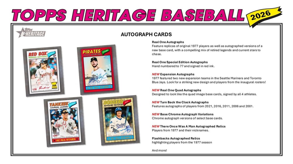 2026 TOPPS HERITAGE BASEBALL HOBBY BOX