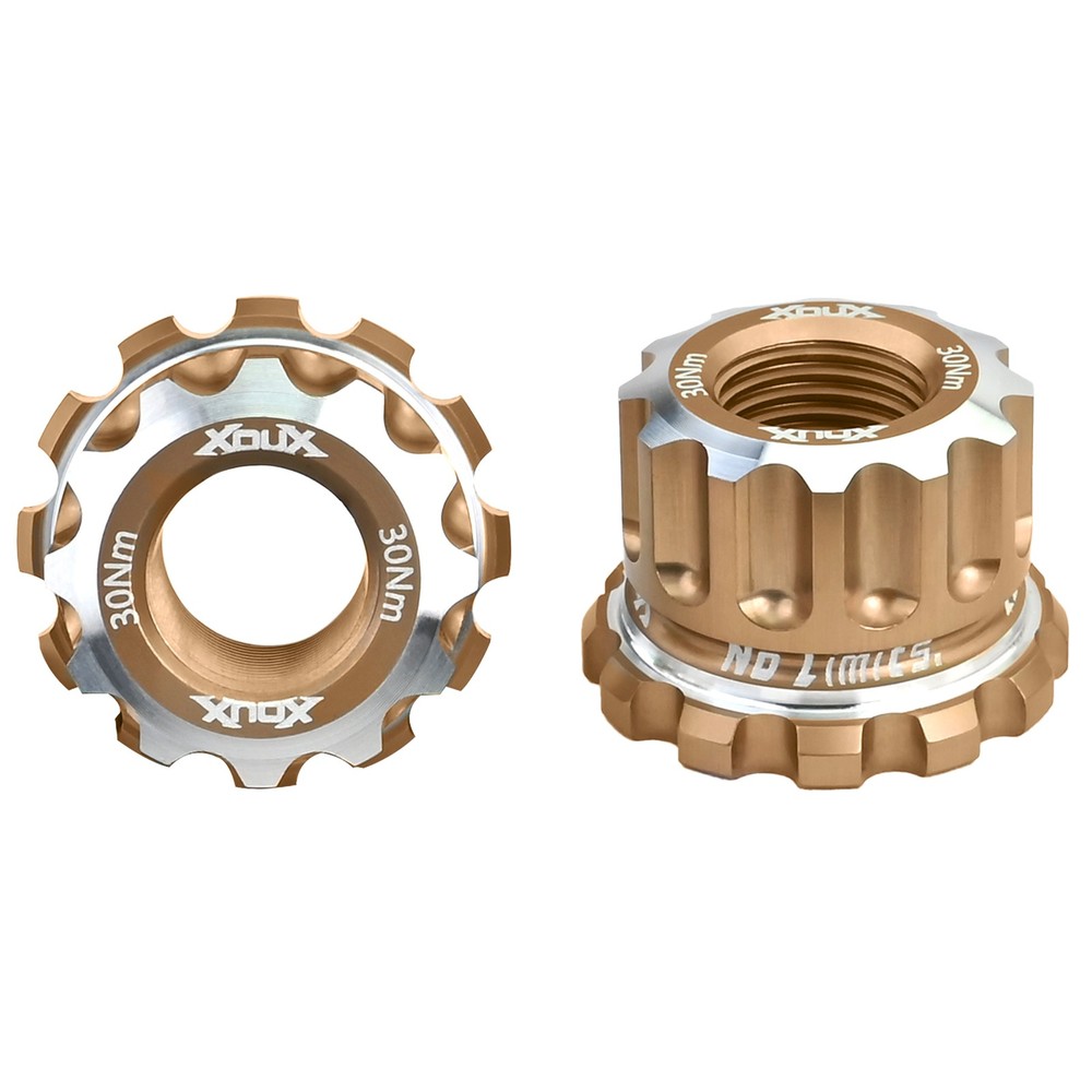 XOUX AX-A BMX Axle Nuts 10MM, Gold