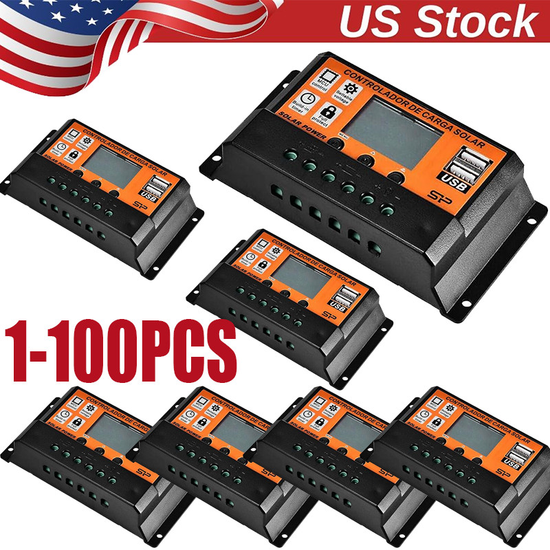 30-100A MPPT Solar Panel Regulator Charge Controller 12V/24V Auto Focus Tracking