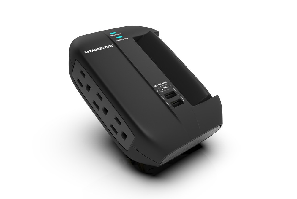 Monster Wall 6 Tap Swivel 2 USB