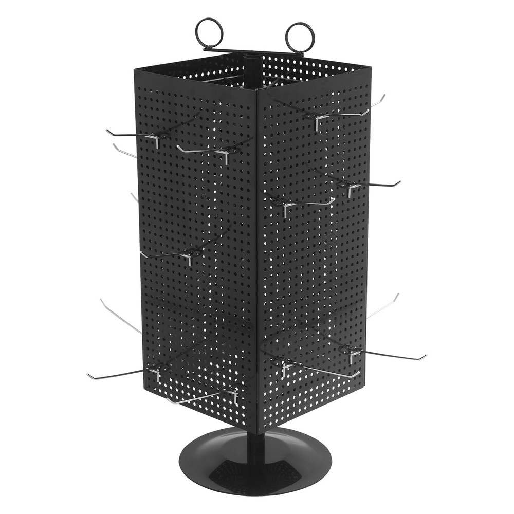 Display Stand, Perforated Panel Display Stand, 4-Sided Revolving Display Stand