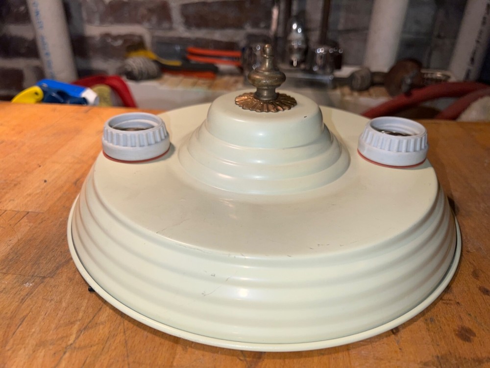 1930’s Antique Art Deco Flush MountFixture Rare