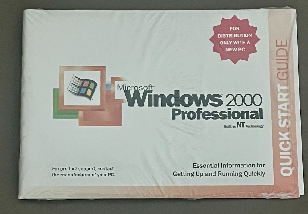 Microsoft Windows 2000 Professional 1-2CPU OEM Software with SP 1 Sealed