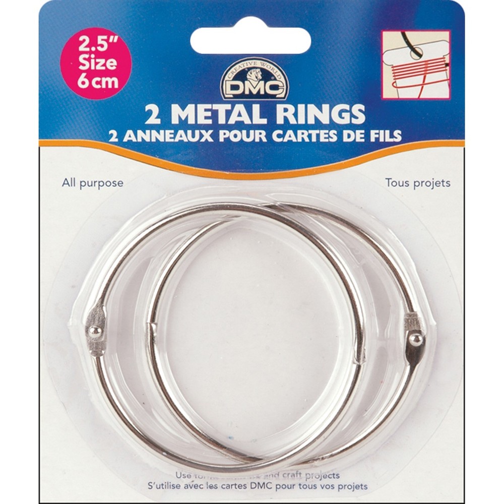 DMC 6110 Metal Rings 2.5"-2/Pkg (6Pk)