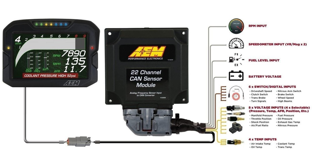 AEM Electronics 30-2212 22 Channel CAN Sensor Module