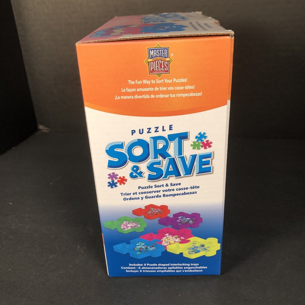 MasterPieces Accessorie, Jigsaw Puzzle Sort & Save 7.85" x 7.85" 6 Stackable~NIB