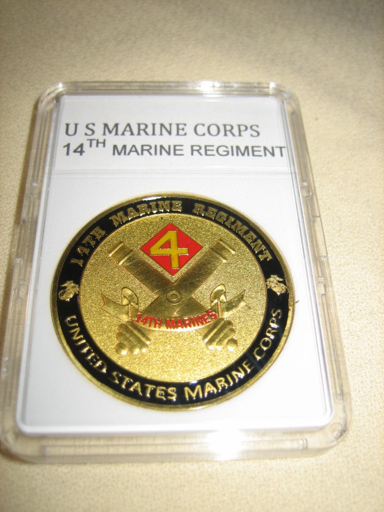 US MARINE CORPS - 14th MARINE REGIMENT Challenge Coin