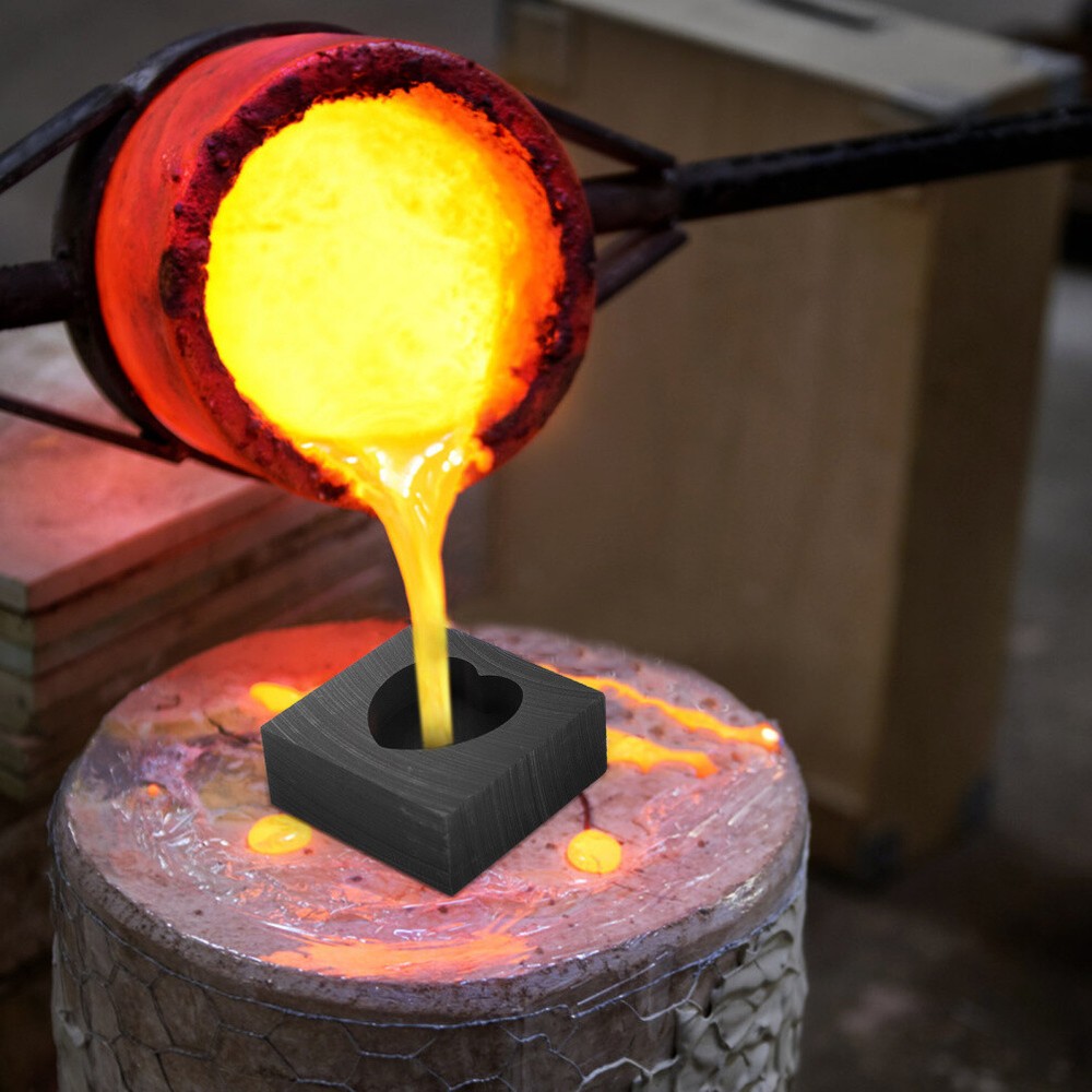 Graphite Molds for Casting Refining Scrap Heart Shaped Ingot Manual Gold Model