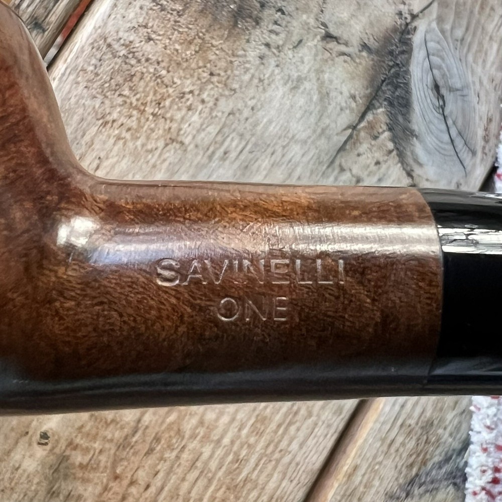 Savinelli One Starter Kit Smooth Bent Author (321) 6mm Filter Pipe - New