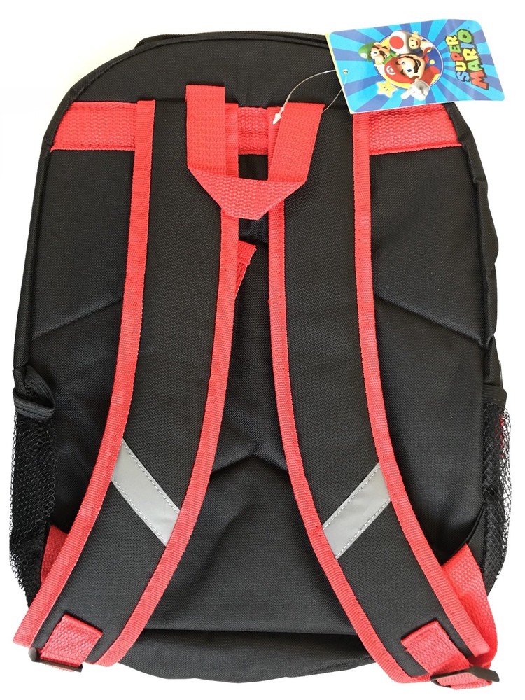 Backpack 16" Super Mario Body Multi-Compartment Reflective Strips NWT