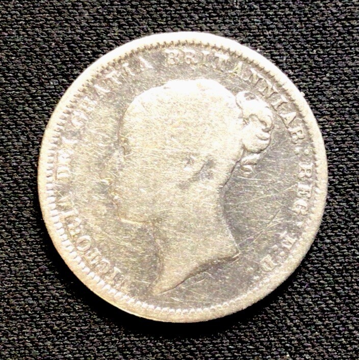 1872 Britain Silver! 6 Pence! ENN Coins