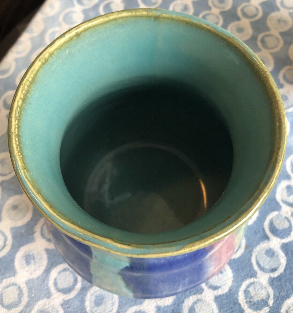 Handsome Hull Hand Painted Stoneware Vase