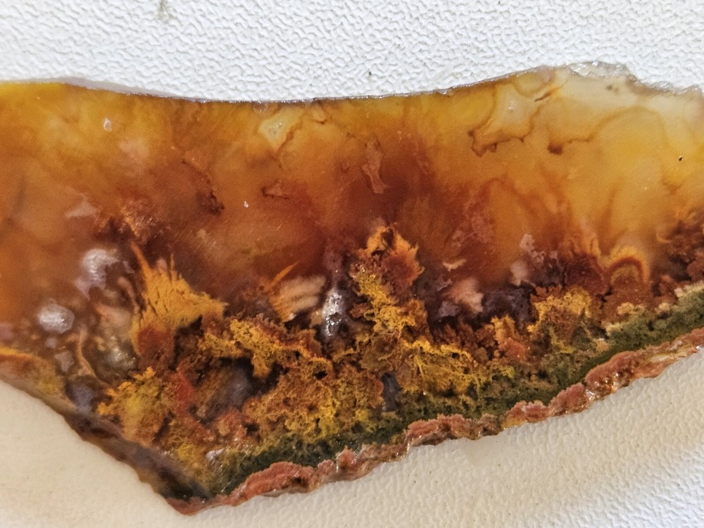 Beautiful Plume Agate Lapidary Slab 16 Grams