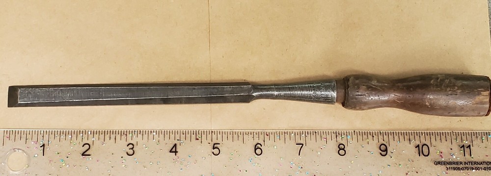 Vintage  STANLEY 1/2" Beveled Edge Socket Chisel Made In USA
