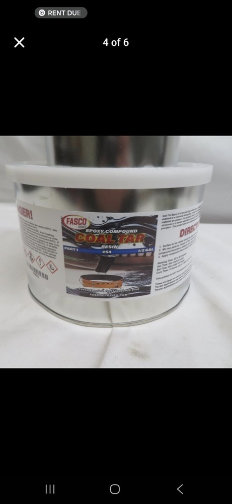 Fasco #54, Coal Tar Epoxy Kit, 3 Quart Size