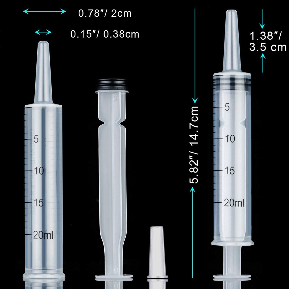 4 Pack 20mL Syringes for Lip Gloss Making Supplies Liquid TKP 20ml-4Pack