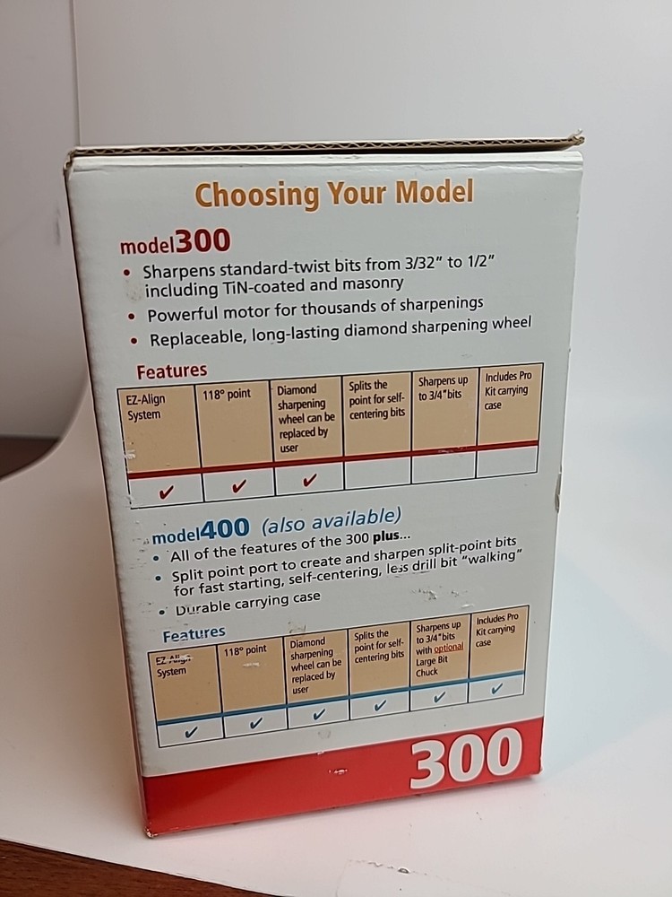 Drill Doctor Model 300 Bit Sharpener with Box, Instruction.