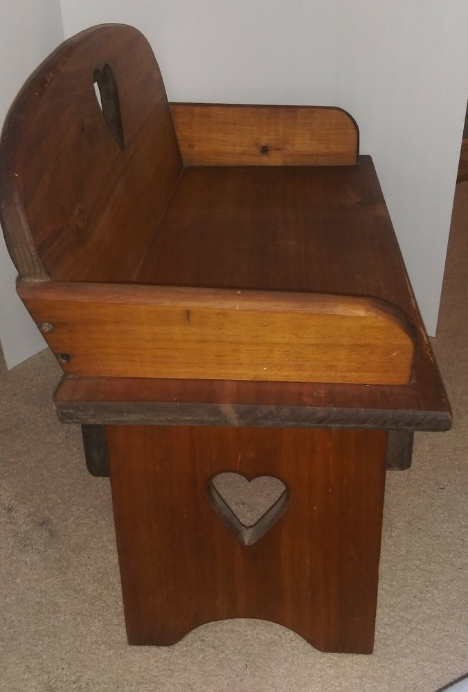 vintage rustic Wooden Childs Pouting Bench