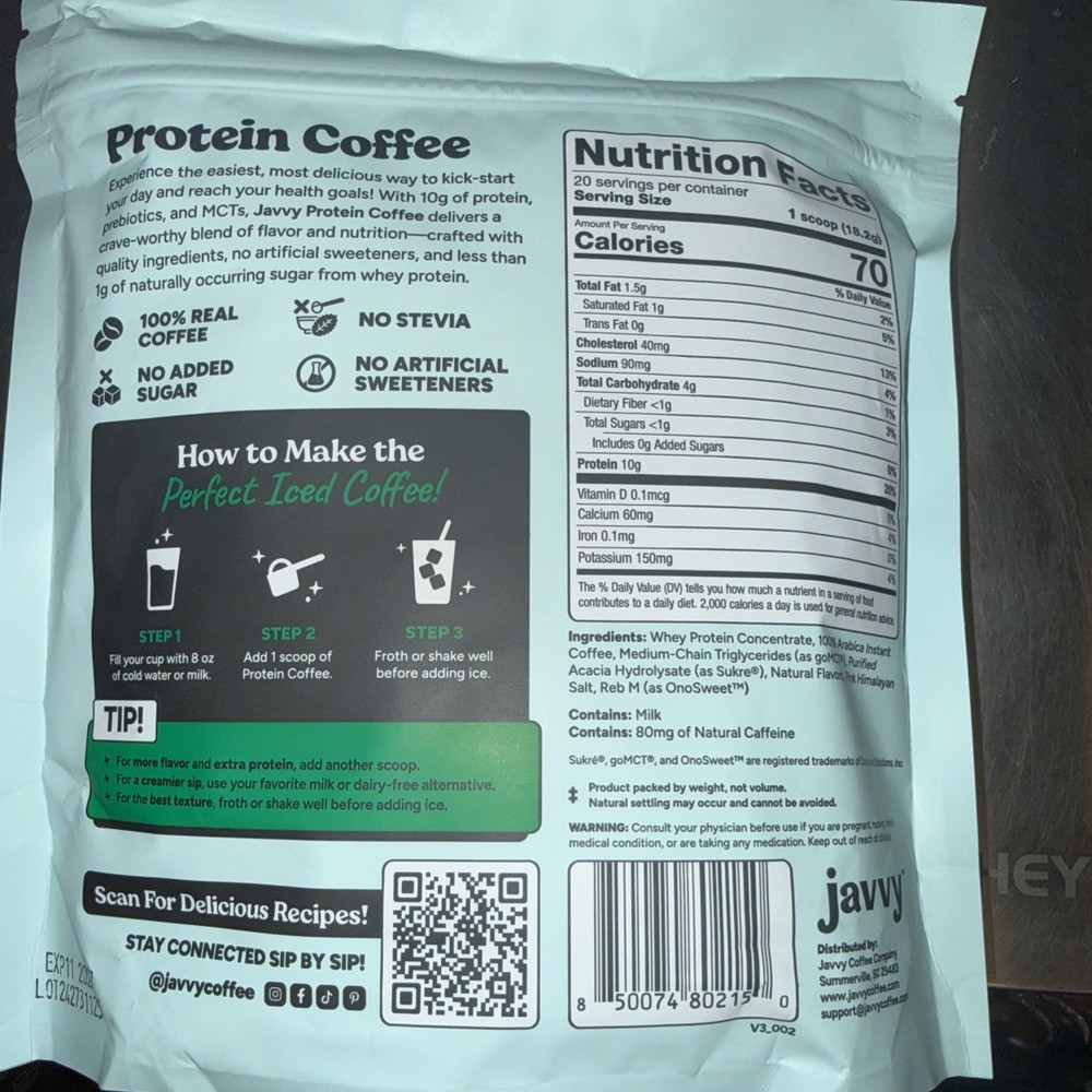 Javvy Protein Coffee Egg Nog 12oz
