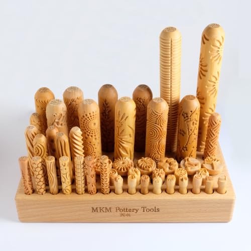 MKM Pottery Tools TC01 Tool Holder for Pottery and Ceramic Rollers and Stamps