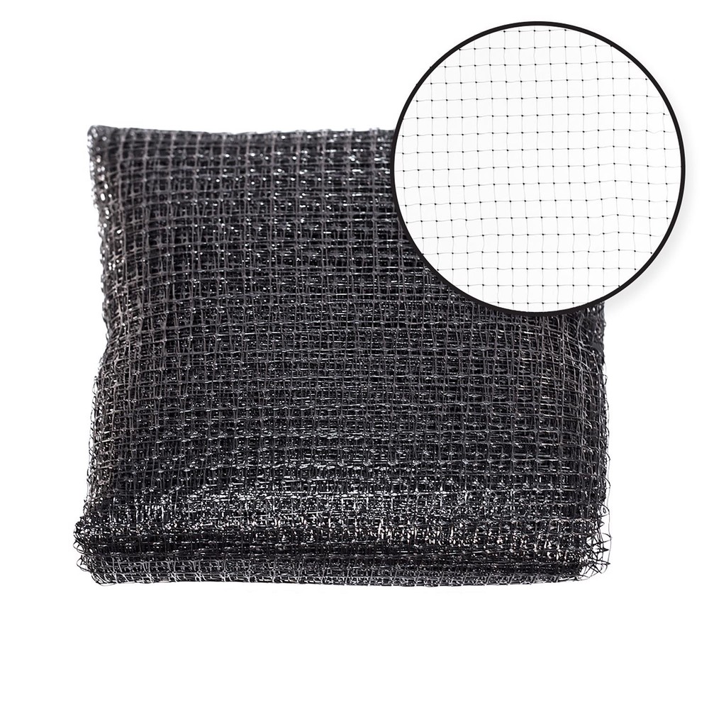 Tenax 2A040006 Quadrangular Black Polypropylene Folded Deer Net 7 x 100 ft. Roll