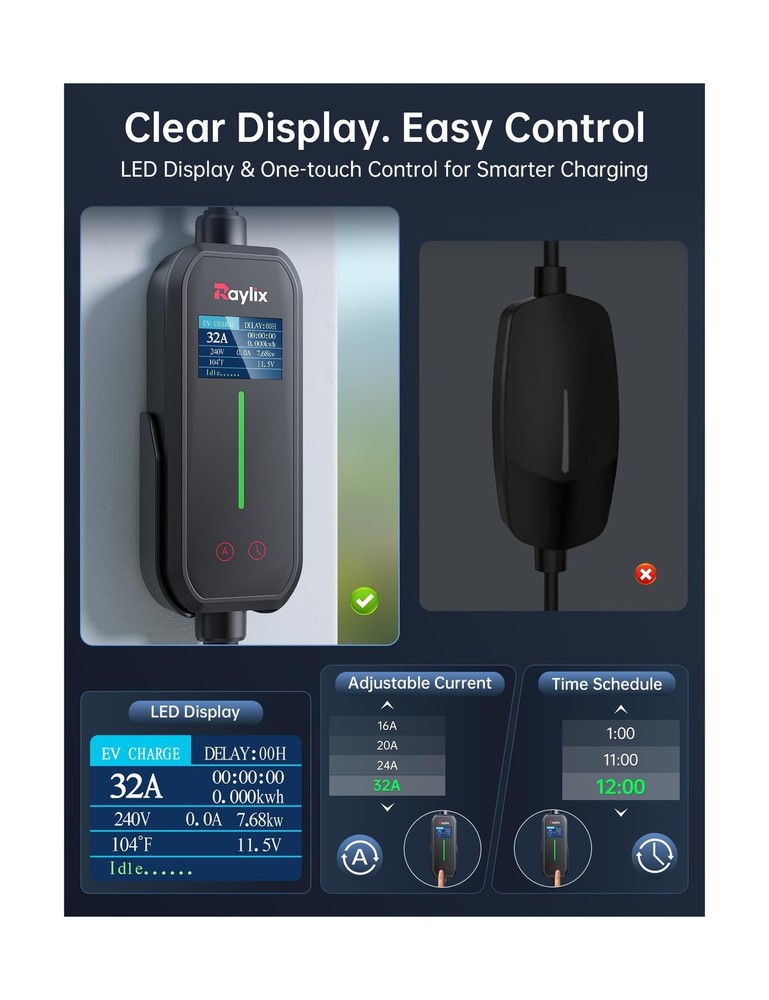 Raylix 32A 2 Fast for , Adjustable Current , Delay Charge , ...