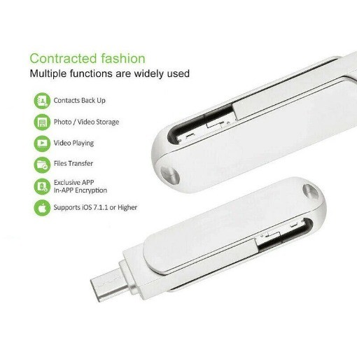 4in1 USB Flash Drive PC for iPhone Android Memory Backup u Drive OTG Stick