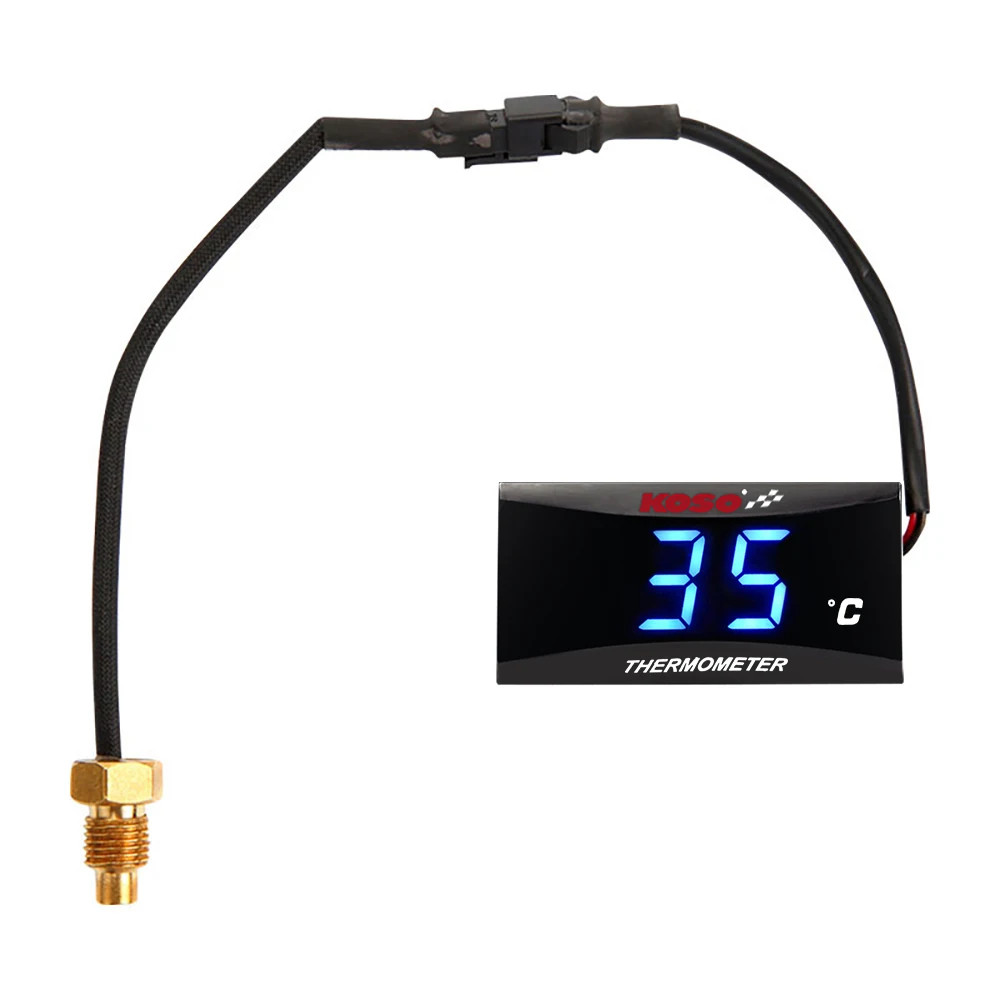 Oil Temperature Gauge Motorcycle Universal Sensor LCD Digital Screen Mini Meter