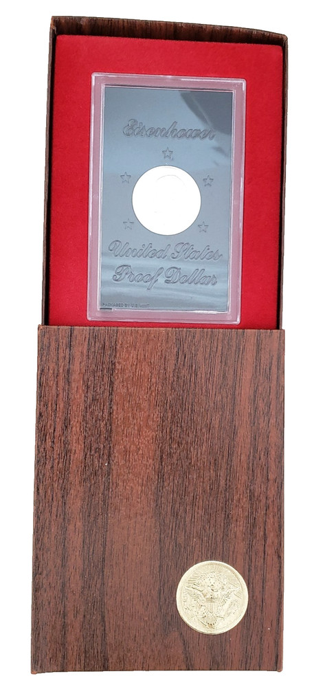 US Proof Silver 1971 S Eisenhower US Mint Package 40% Silver DDE Portrait Eagle