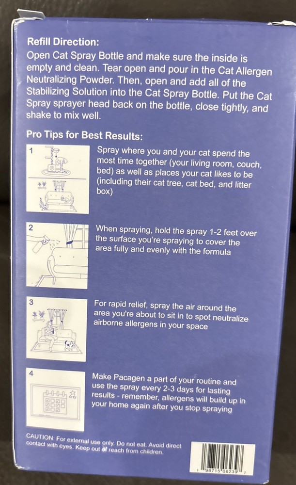Cat Allergen Neutralizing Spray (refill Pack)