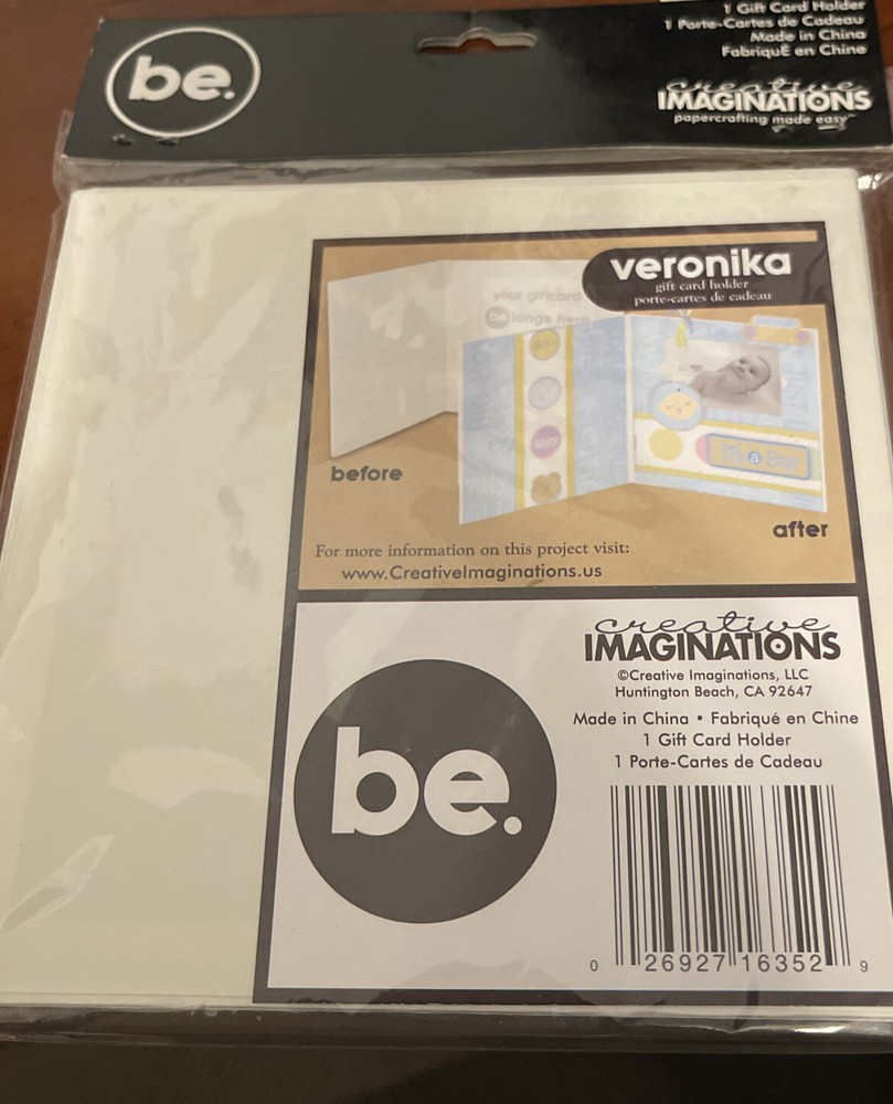 bare-elements GIFT CARD HOLDER or FRAME scrapbooking READY TO DECORATE!