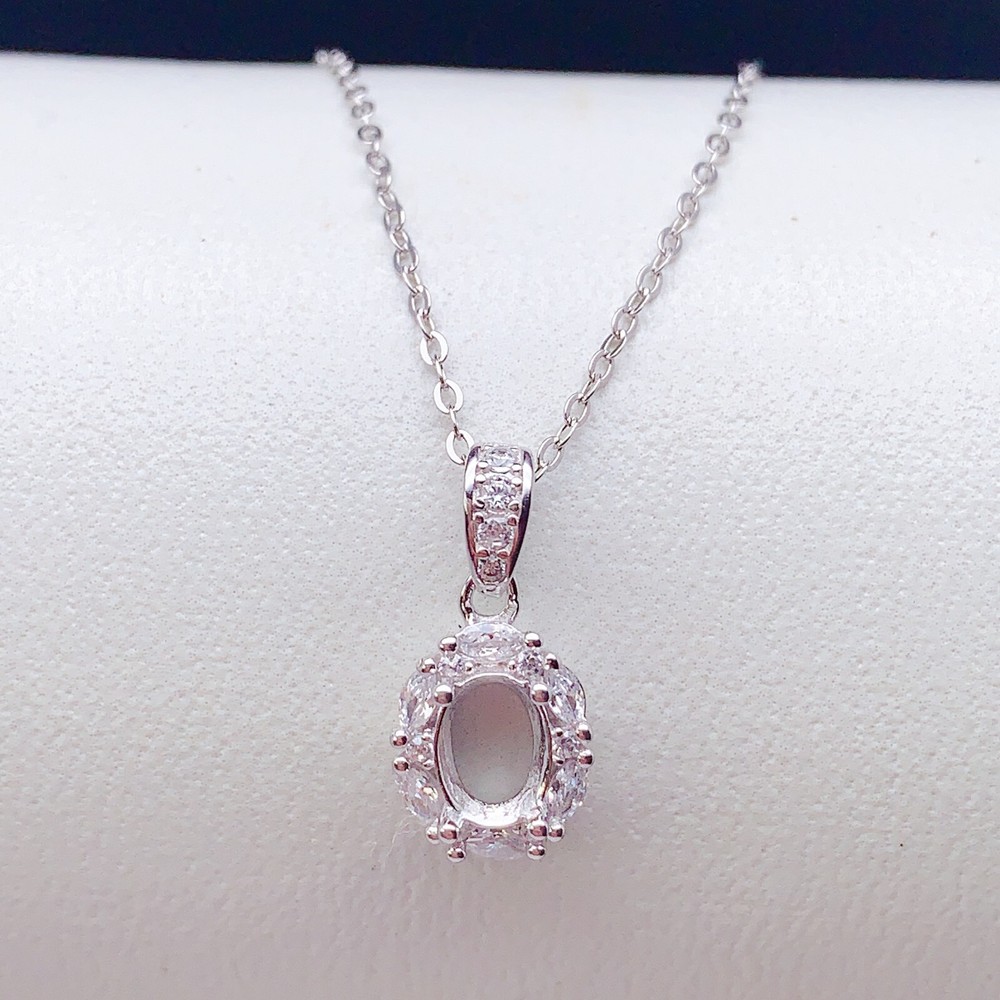 Silver 925 pendant empty setting, DIY blank setting YD21