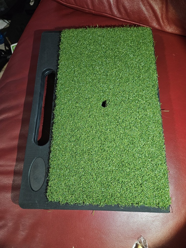 Golf Hitting Practice Mat, Two Options Heavy Rubber Base Dual-turf Mat