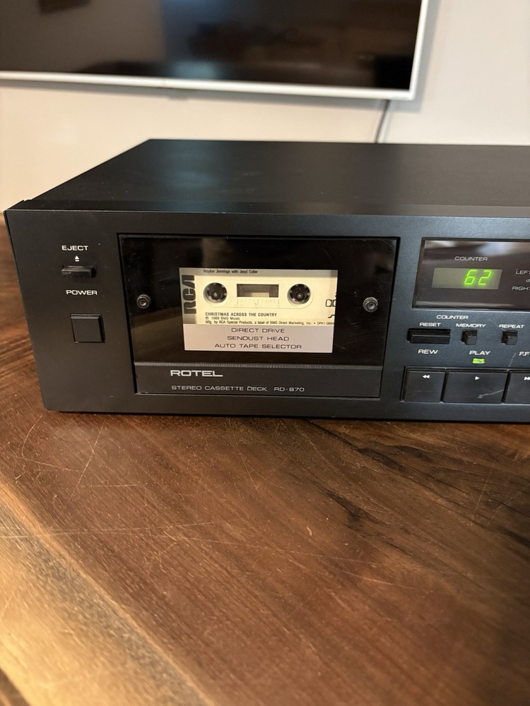 ROTEL RD-870 Stereo Cassette Deck Tested, Working Order