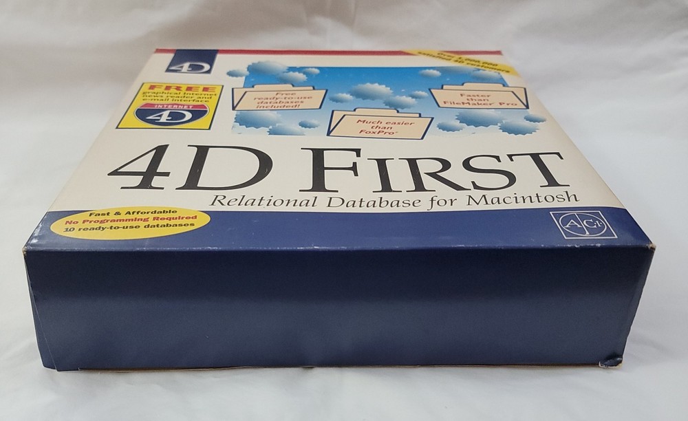Vintage 1994 ACI 4D First Relational Database Software for Macintosh
