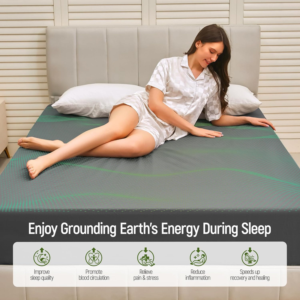 King Size Silver Fiber Grounding Sheets for Restful Sleep Therapy