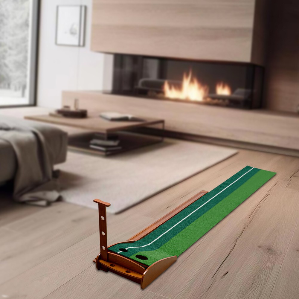 Indoor Golf Putting Exerciser, Indoor Golf Putting Mat with Auto-Ball Return,