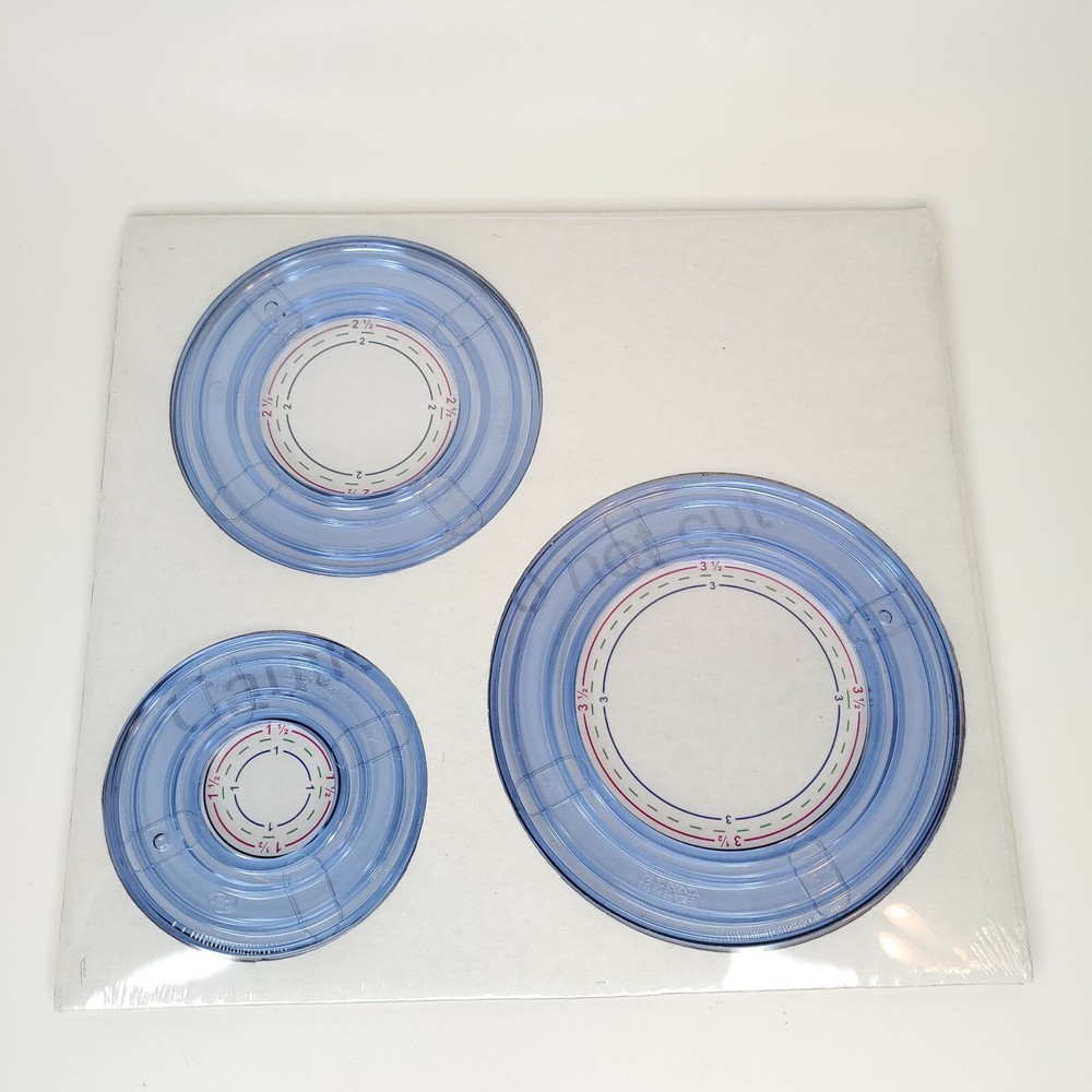 NEW CREATIVE MEMORIES custom cutting system 3 Circle Pattern & Sizing Template