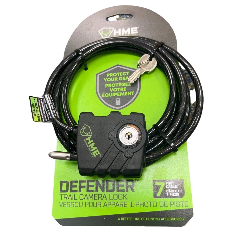HME Trail Camera 5/16" Cable Lock, 7FT Long
